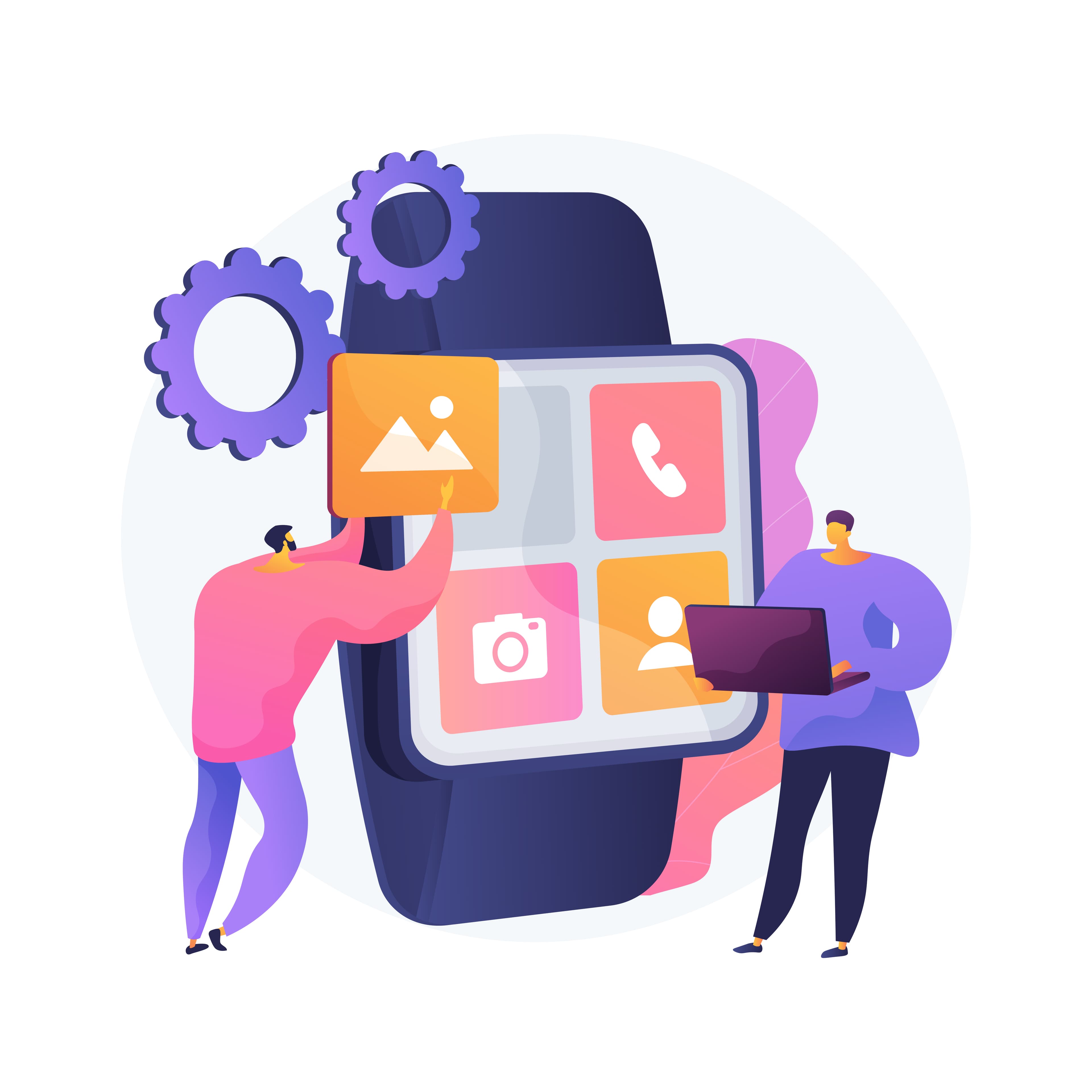 Mobile App Development Illustration